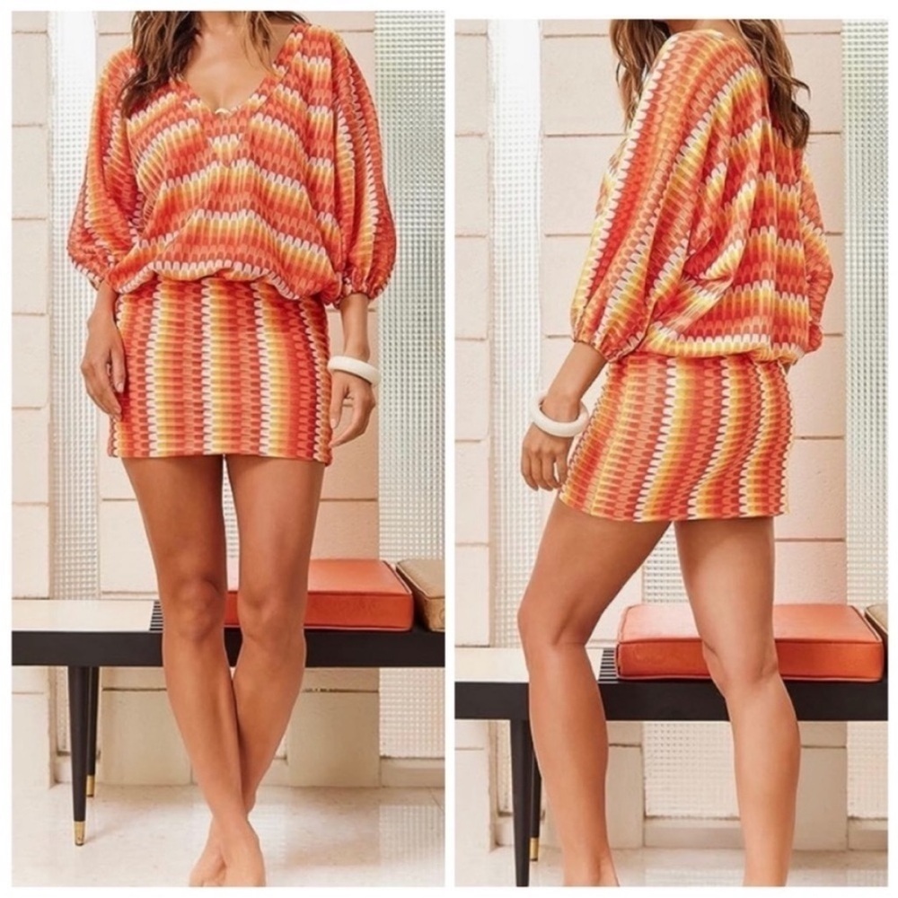 Trina Turk Swim & Spa Sunray Tunic Swim Coverup Dress L/XL NWT - Picture 13 of 13